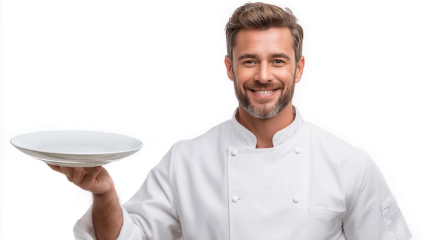 chef holding a plate